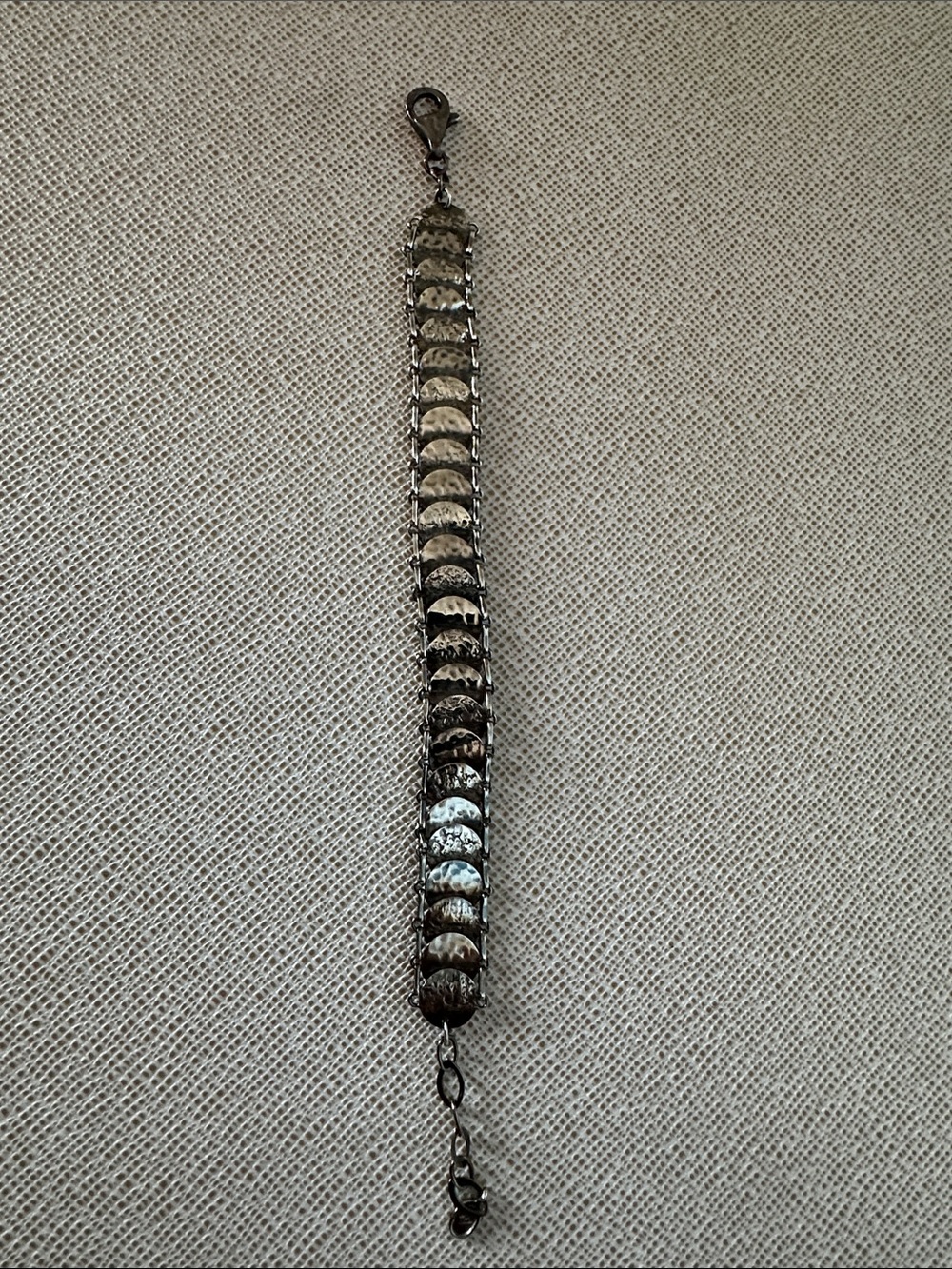 Silpada Sterling Silver Hammered Link Bracelet